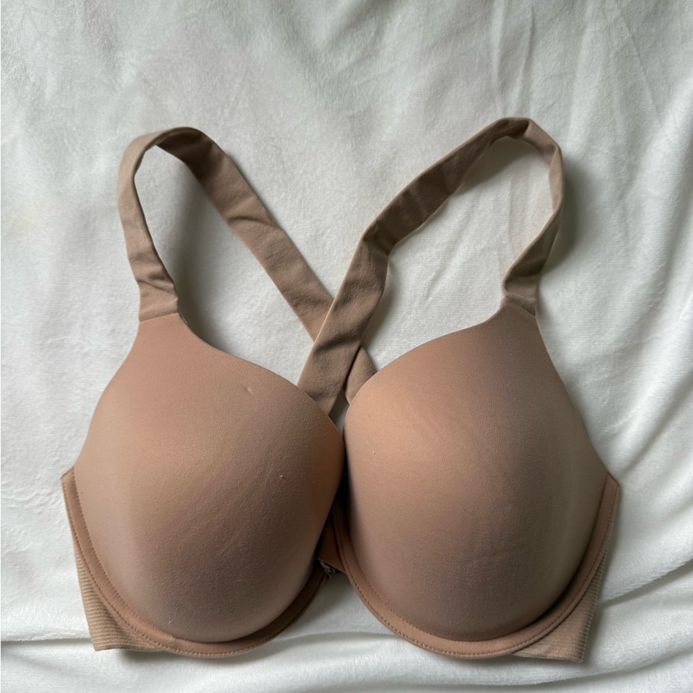 Spanx Bra-llelujah Racerback Seamless Tan Bra 34DD